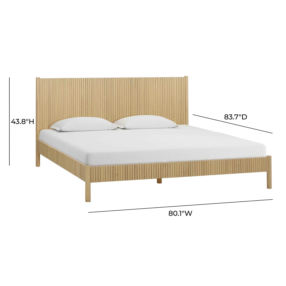 Tyla Natural Wood King Bed
