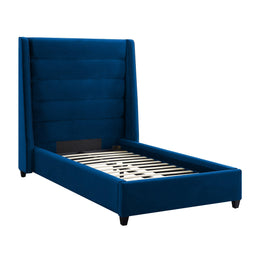 Koah Navy Velvet Bed in Twin