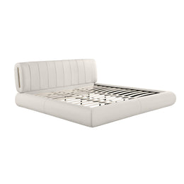 Karol Cream Vegan Leather UK King Bed