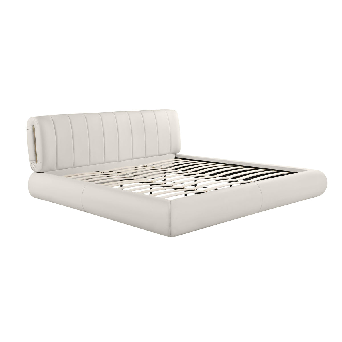 Karol Cream Vegan Leather UK King Bed