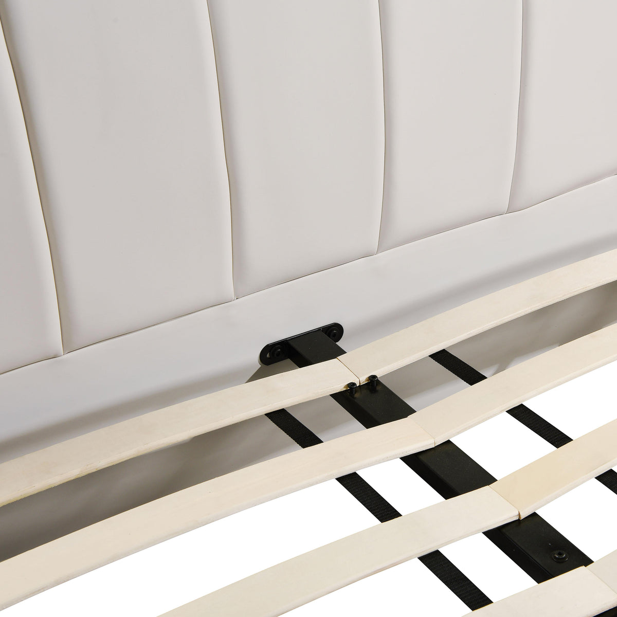 Karol Cream Vegan Leather UK King Bed