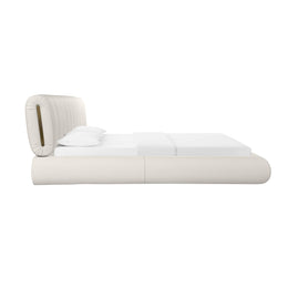 Karol Cream Vegan Leather UK Super King Bed