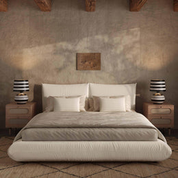 Romp Cream 100% Recycled Linen UK King Bed