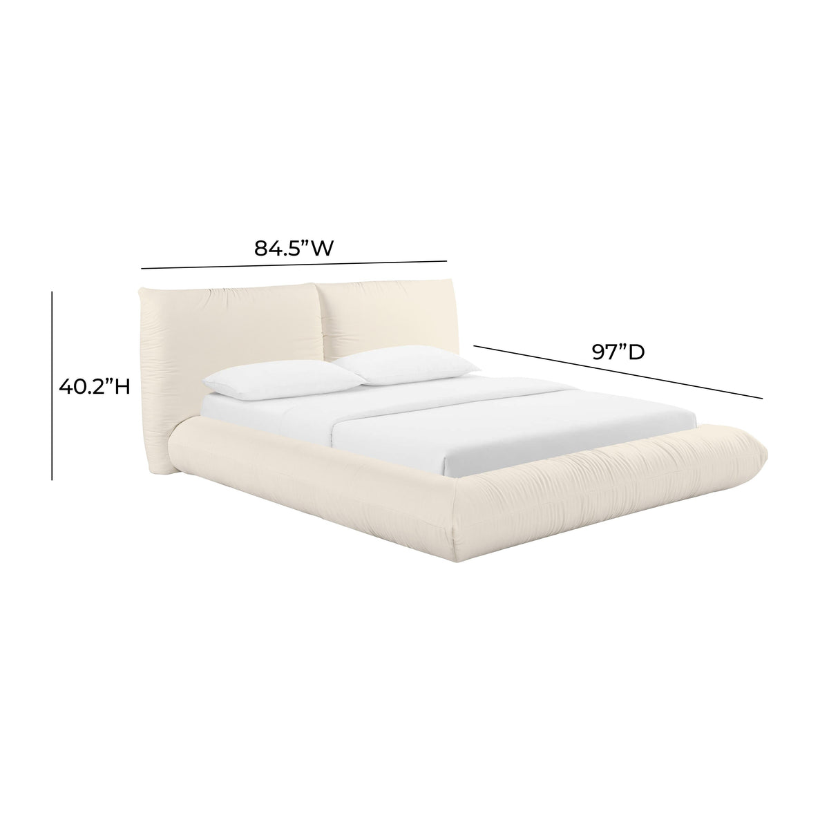 Romp Cream 100% Recycled Linen UK King Bed
