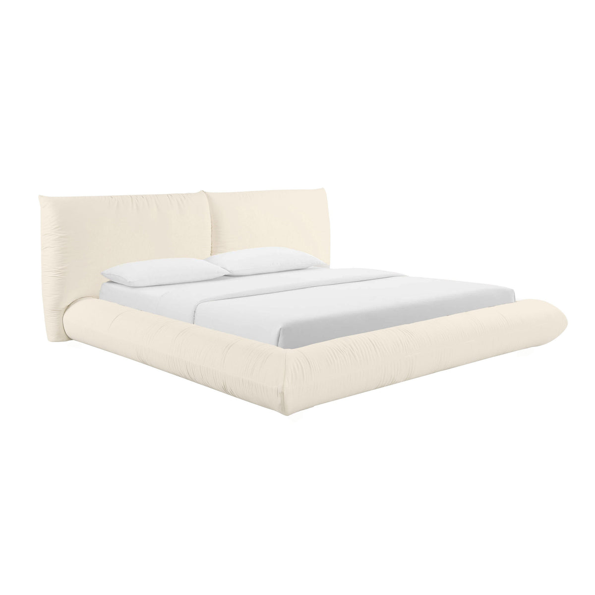 Romp Cream 100% Recycled Linen UK Super King Bed