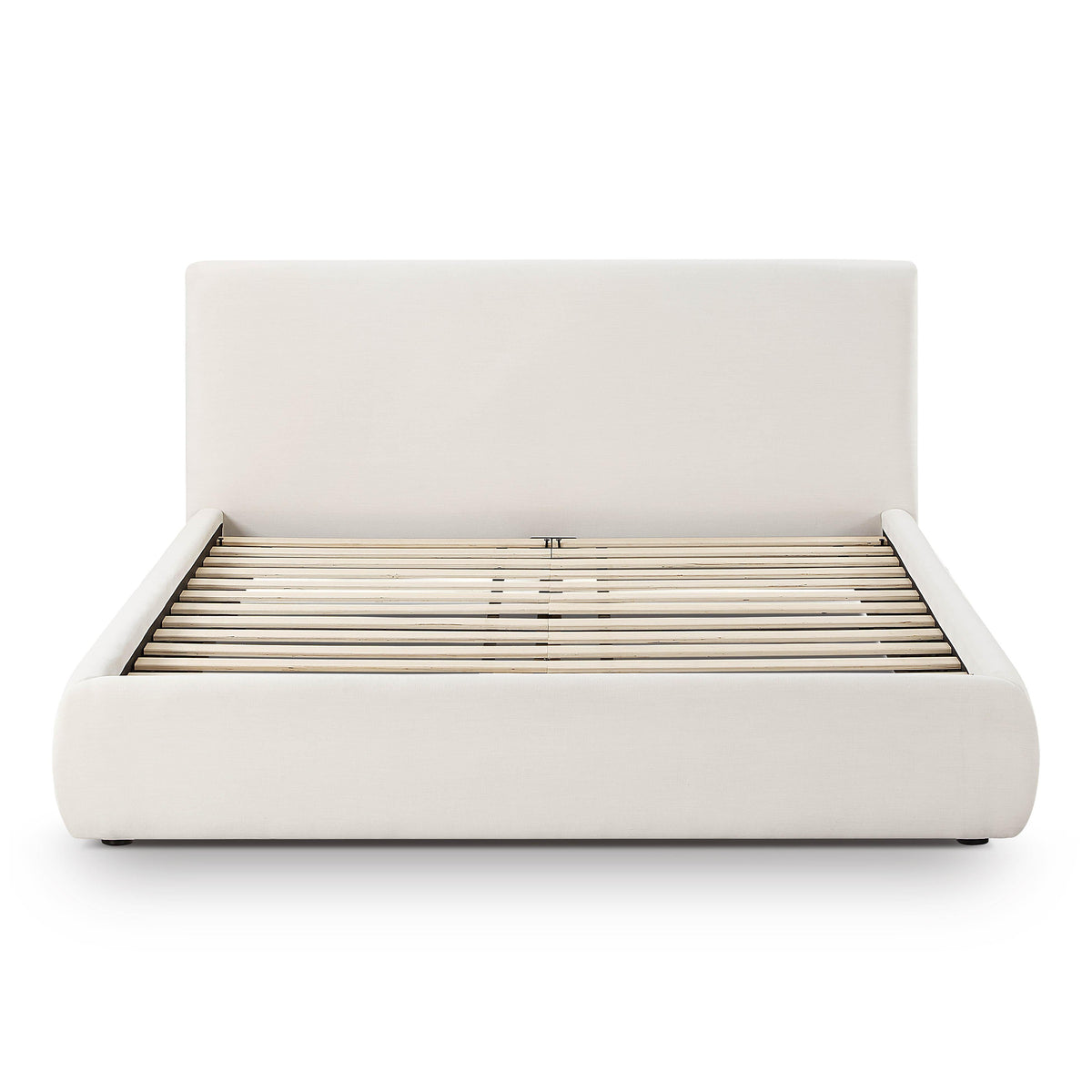 Isla Cream Upcycled Linen Queen Bed