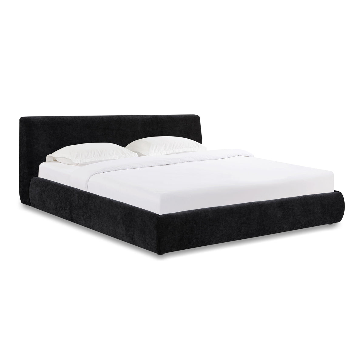 Isla Black Textured Velvet King Bed