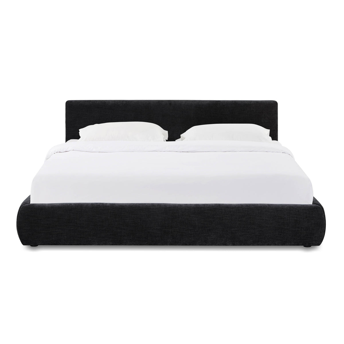 Isla Black Textured Velvet King Bed