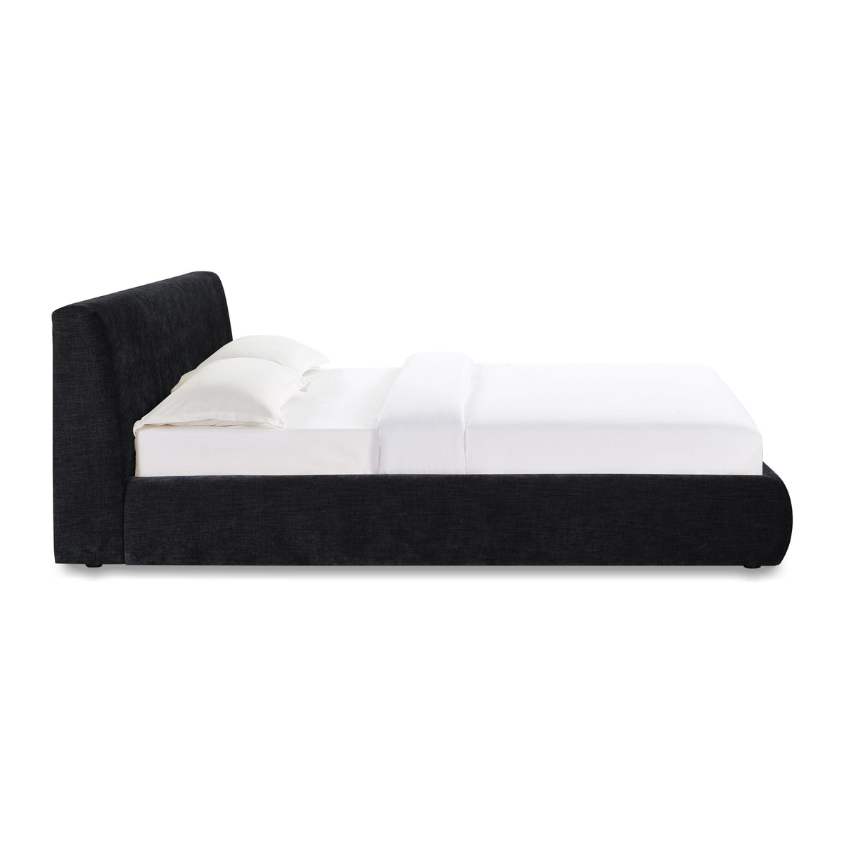 Isla Black Textured Velvet King Bed