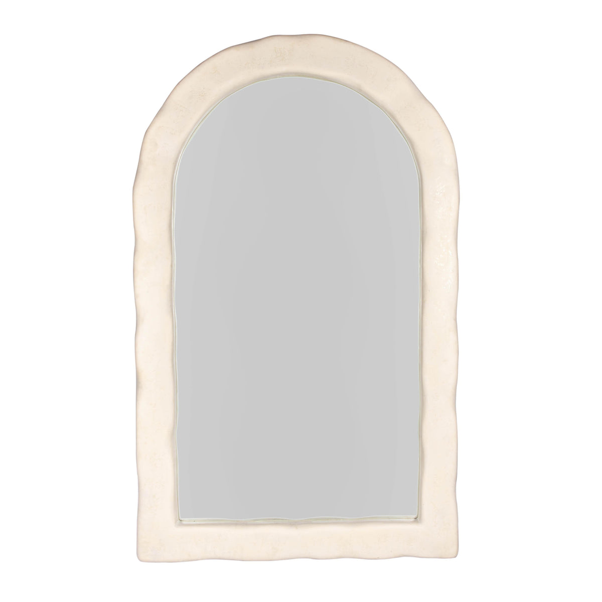 Kaia Cream Textured Floor Mirror