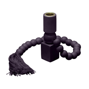 Harrison Merlot Wooden Candlestick