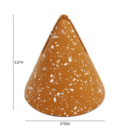 Gabby Speckled Terracotta Cone Card Holder - Set of 4