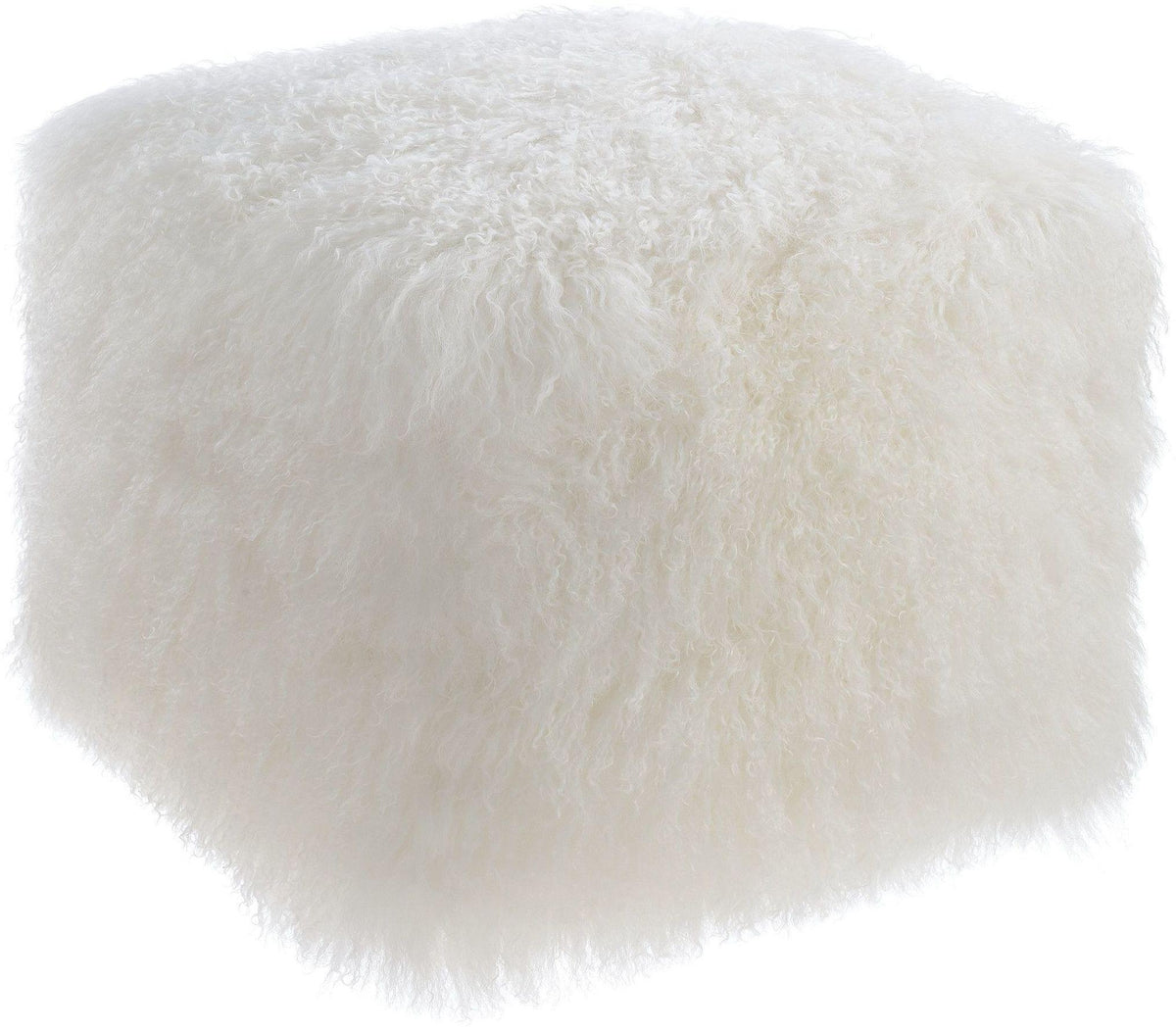 Tibetan Sheep White Pouf