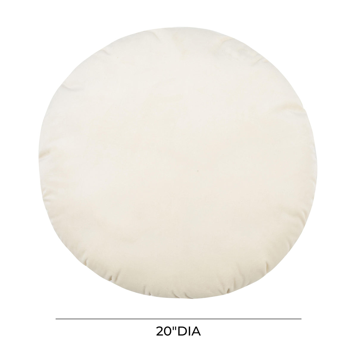 Potter 20 Inch Cream Velvet Pillow