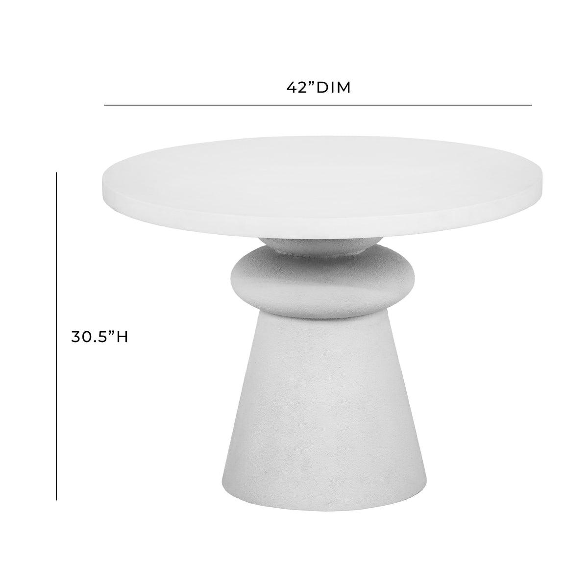 Lupita White 42" Dinette Table - UK