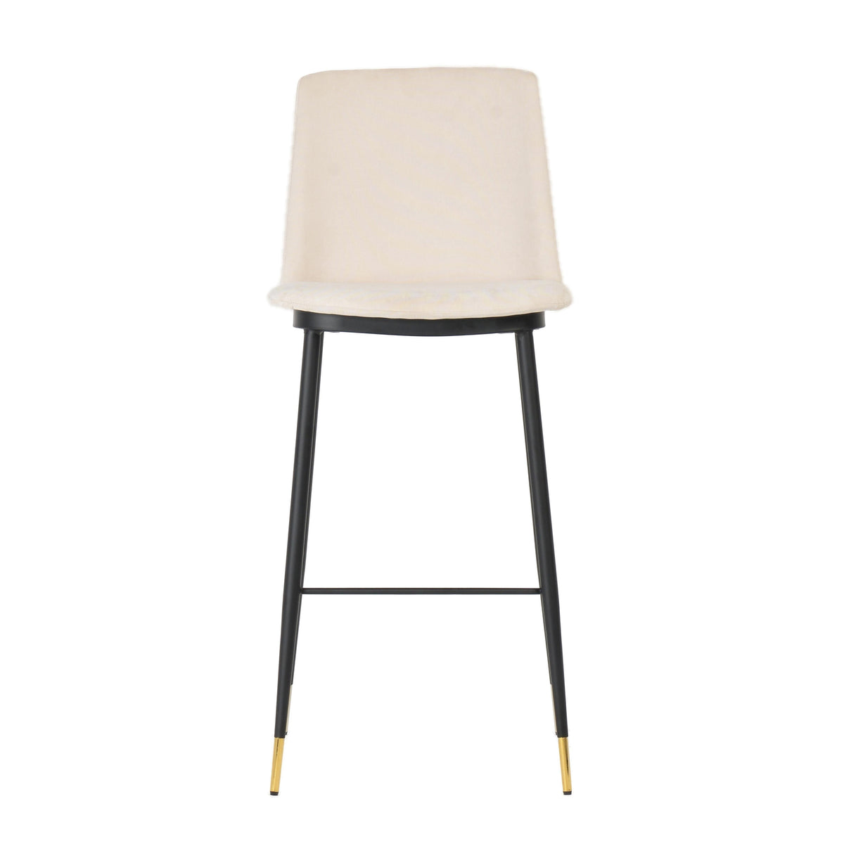 Evora Cream Velvet Counter Stool (Set of 2)