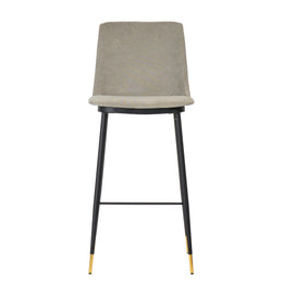 Evora Grey Velvet Counter Stool (Set of 2)