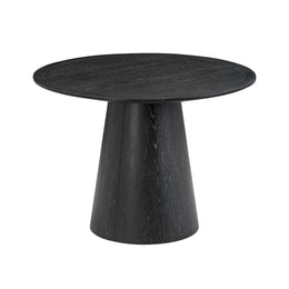 Sahara Black Oak Round Dining Table - UK