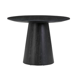 Sahara Black Oak Round Dining Table - UK