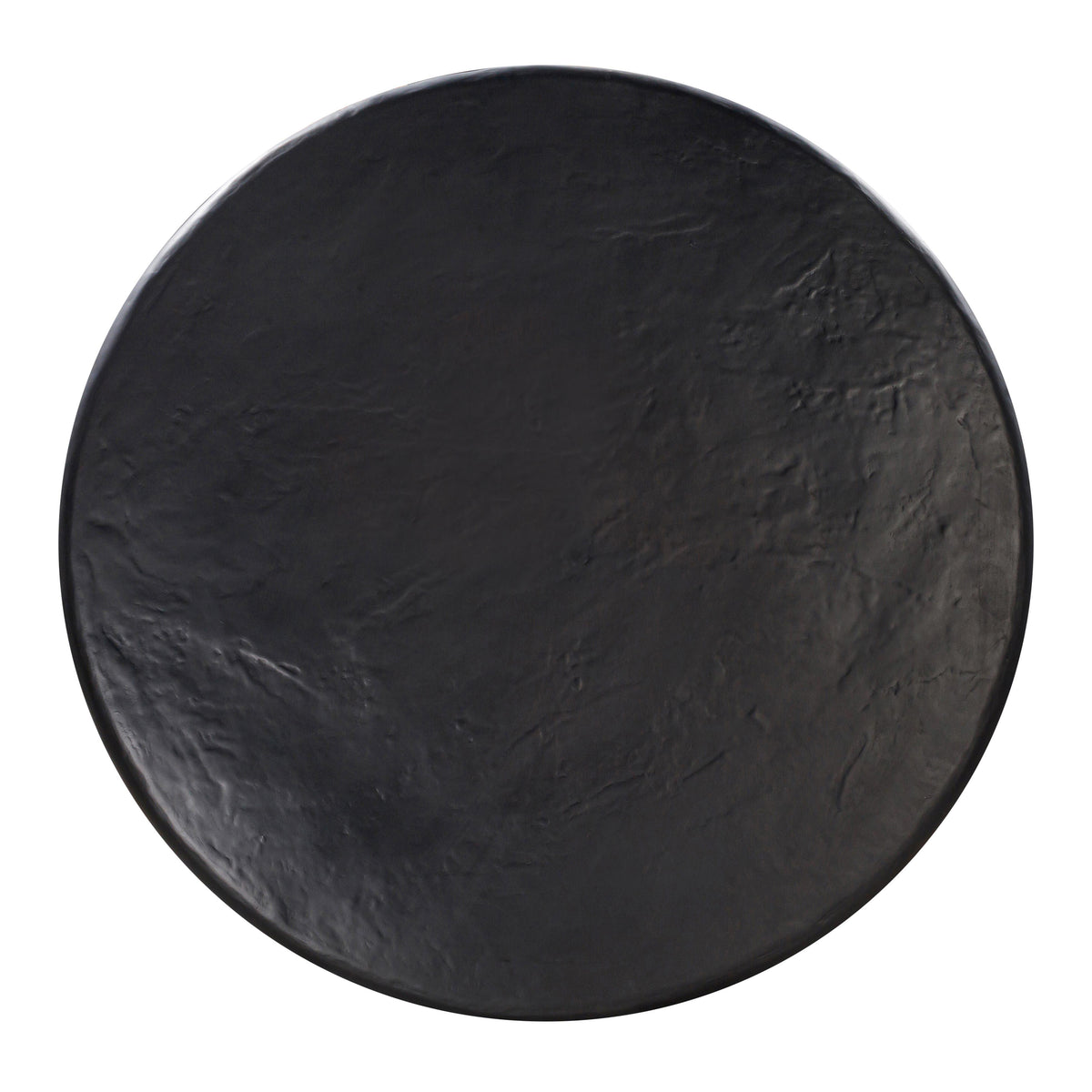Elika Black Faux Plaster Round Dining Table - UK