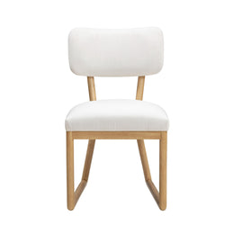Bobbie Cream Performance Upcycled Fabric Dining Chair