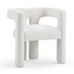 Sloane Bone White Recycled Fabric Chair