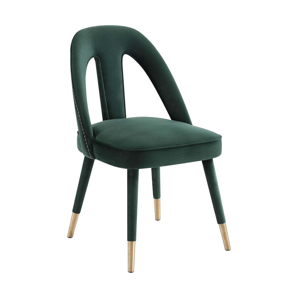 Petra Forest Green Velvet Side Chair - UK