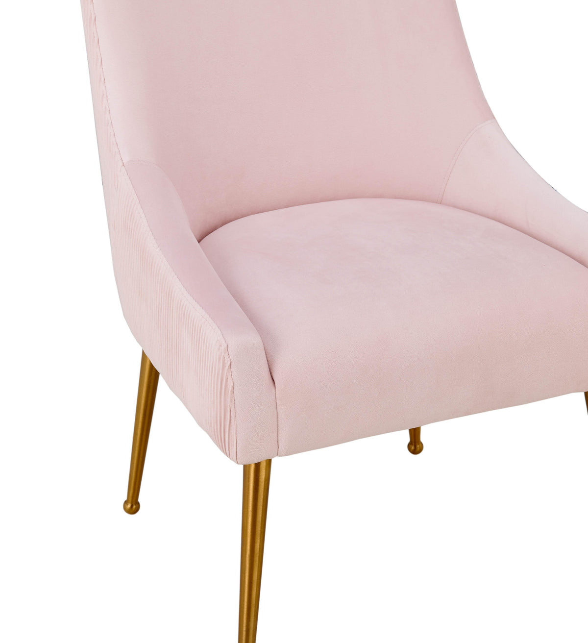 Beatrix Pleated Blush Velvet Side Chair