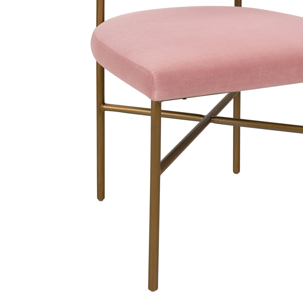 Kim Velvet Chair in Blush