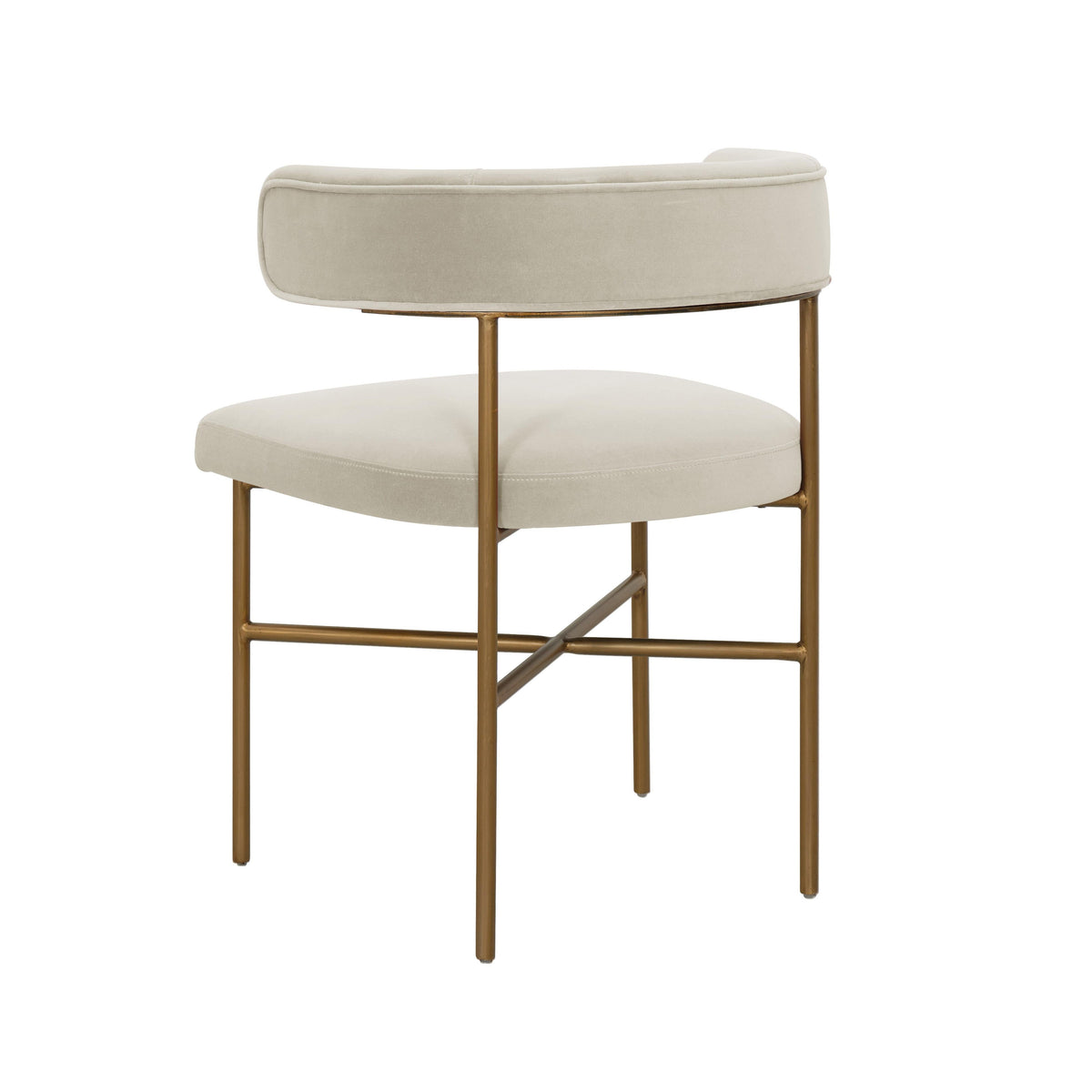 Kim Velvet Chair in Cream - UK