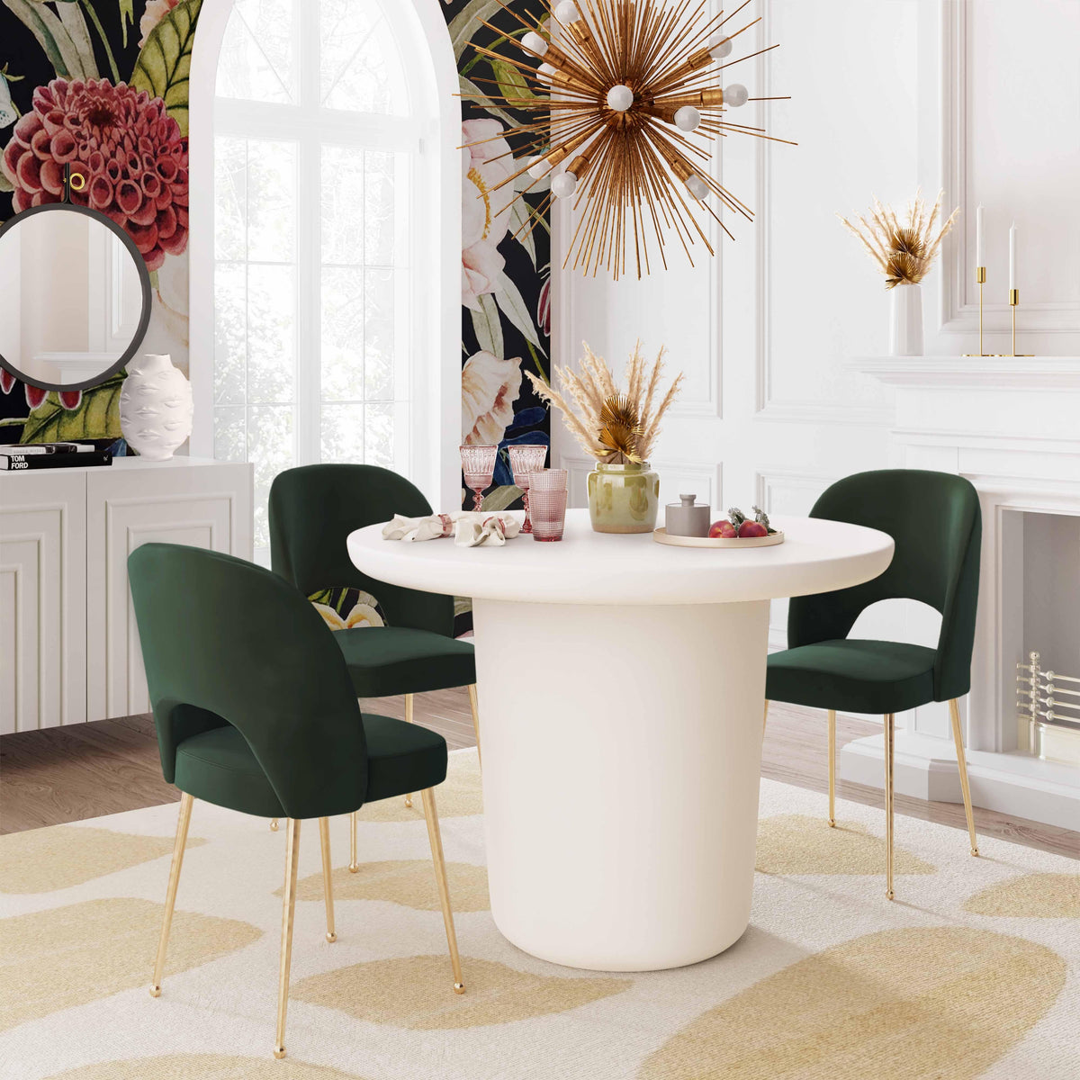Swell Forest Green Velvet Chair - UK