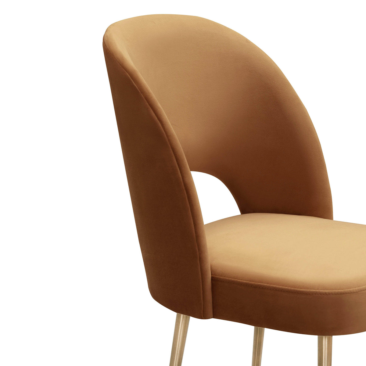 Swell Cognac Velvet Chair - UK