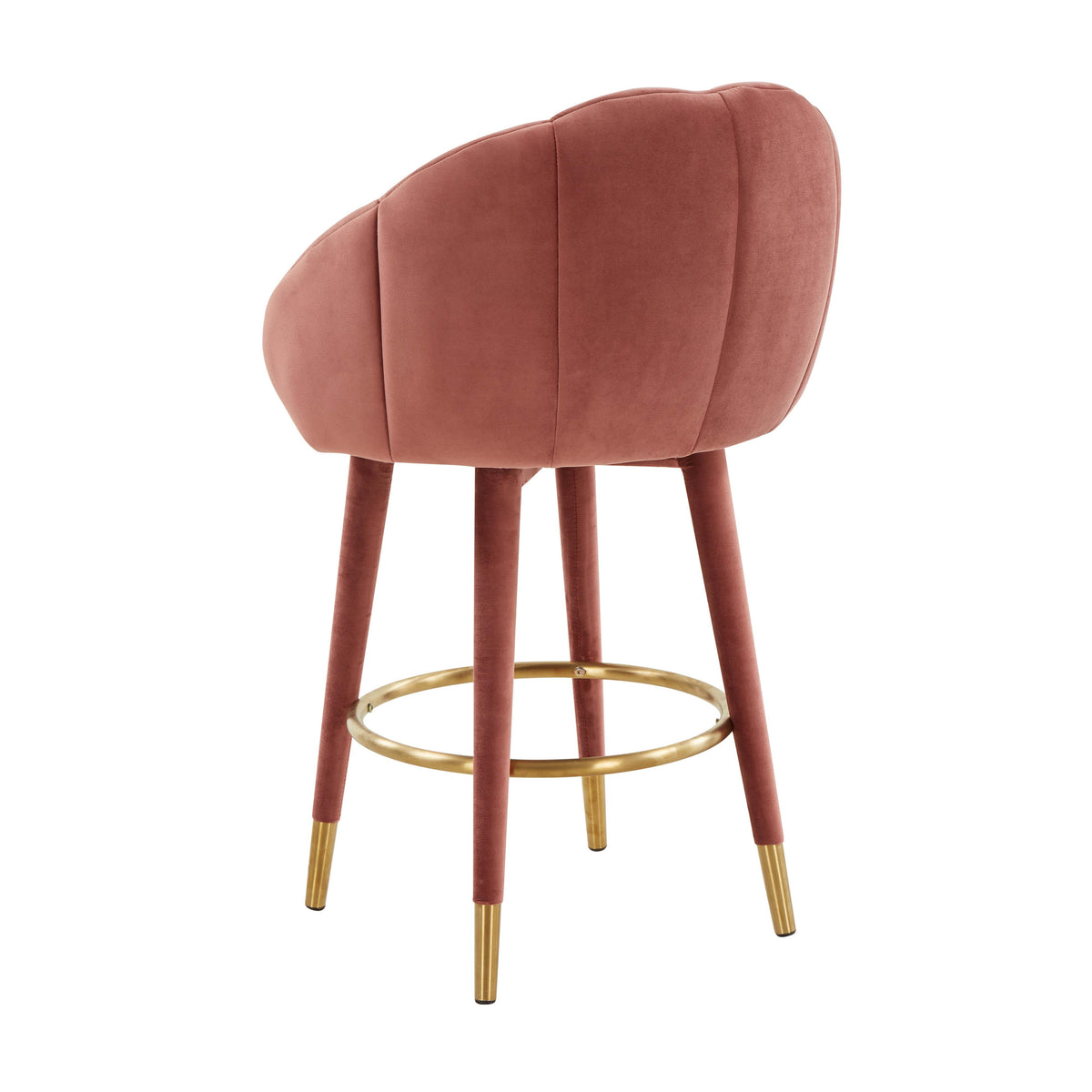 Myla Salmon Swivel Counter Stool