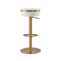 Astro White and Gold Adjustable Stool - UK