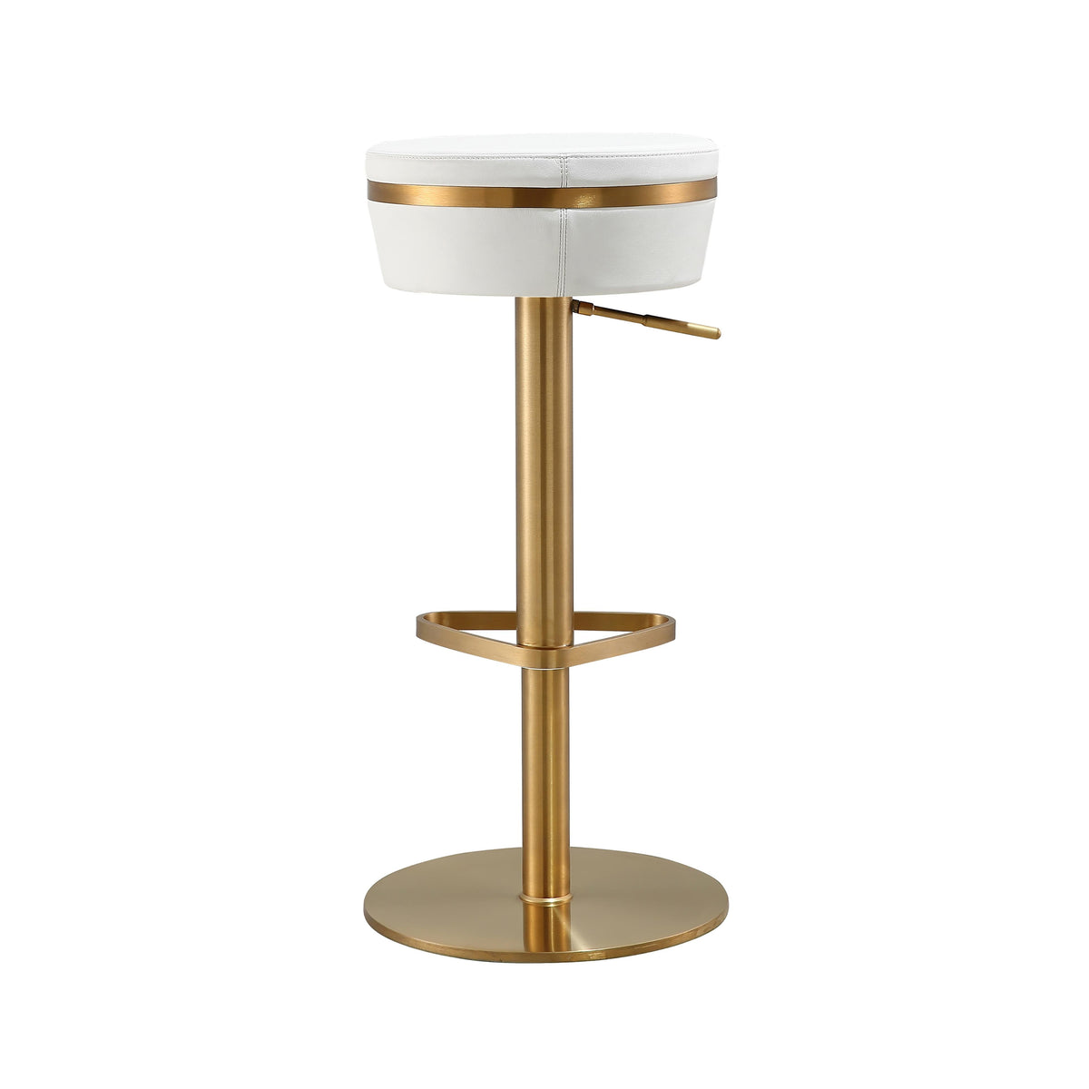 Astro White and Gold Adjustable Stool - UK
