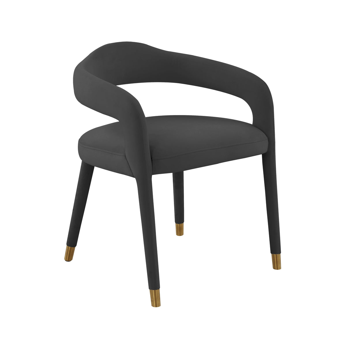 Lucia Black Velvet Dining Chair - UK