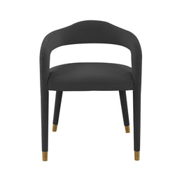 Lucia Black Velvet Dining Chair - UK