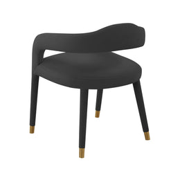 Lucia Black Velvet Dining Chair - UK