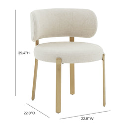 Margaret Cream Performance Linen Dining Chair - UK