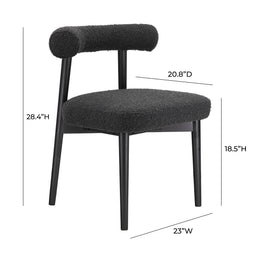 Spara Black Performance Boucle Side Chair
