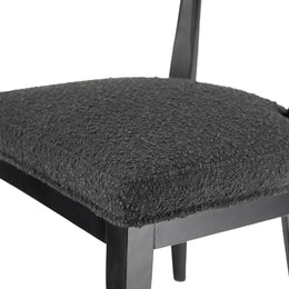Palla Black Boucle Dining Chair - UK