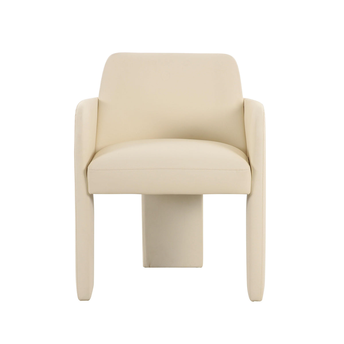 Leo Cream Performance Vegan Leather Dining Chair