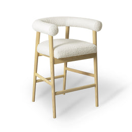 Spara Cream Boucle Counter Stool - UK