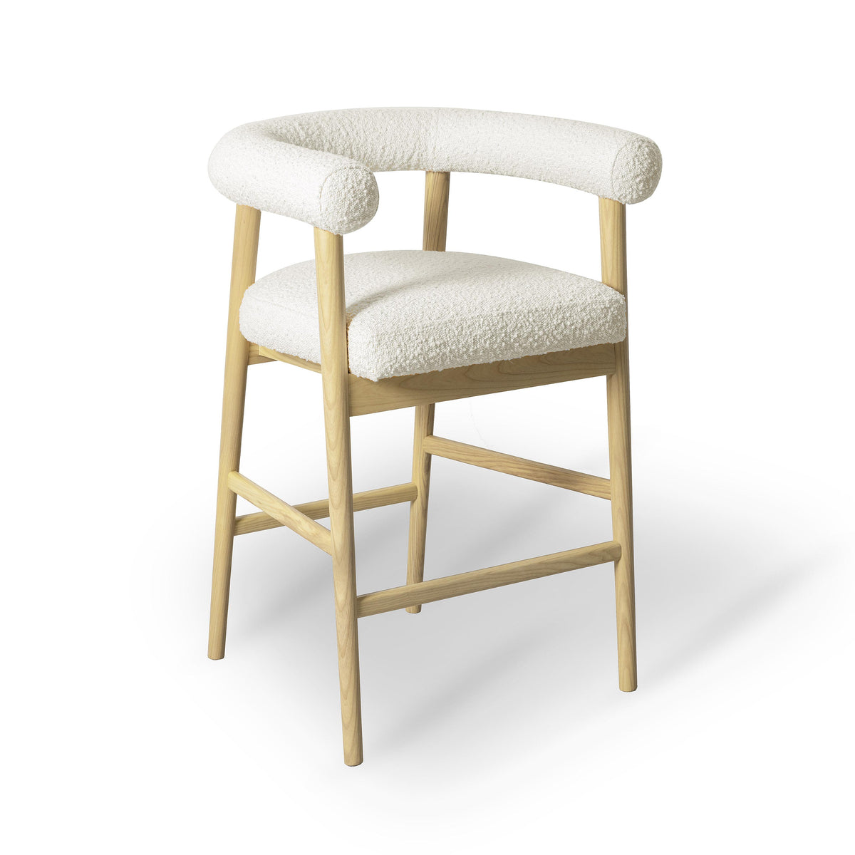 Spara Cream Boucle Counter Stool - UK