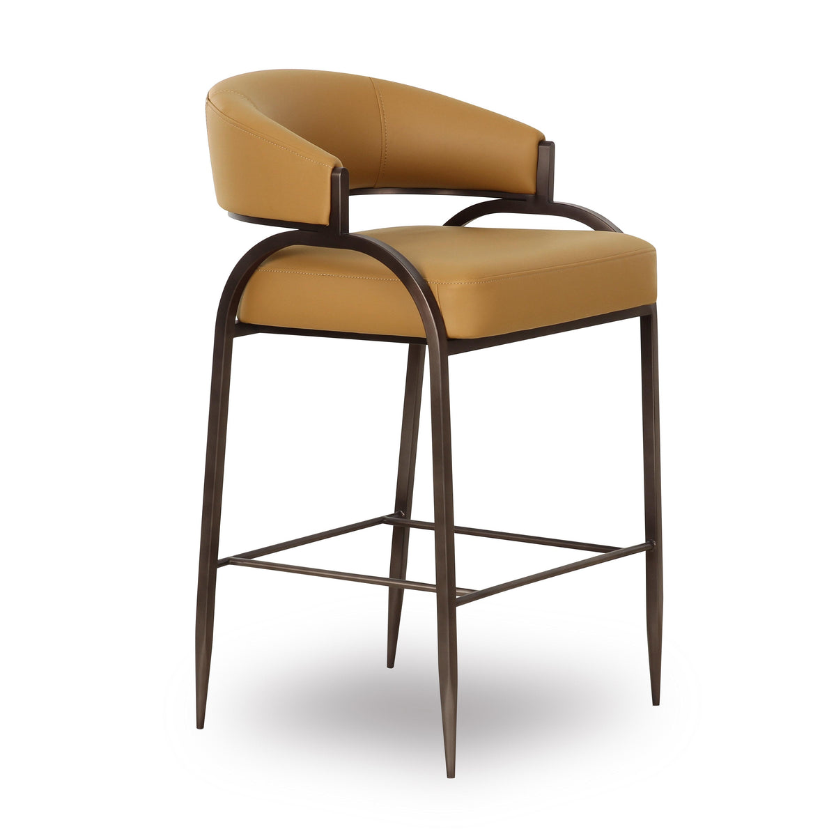 Tatum Tan Performance Vegan Leather Counter Stool