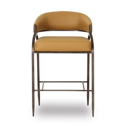 Tatum Tan Performance Vegan Leather Counter Stool