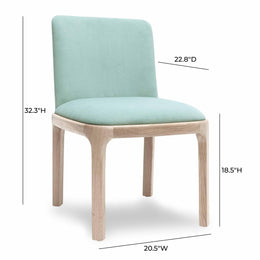 Rebecca Light Blue Performance Velvet Dining Chair