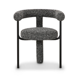 Synn Black Performance Boucle Dining Chair