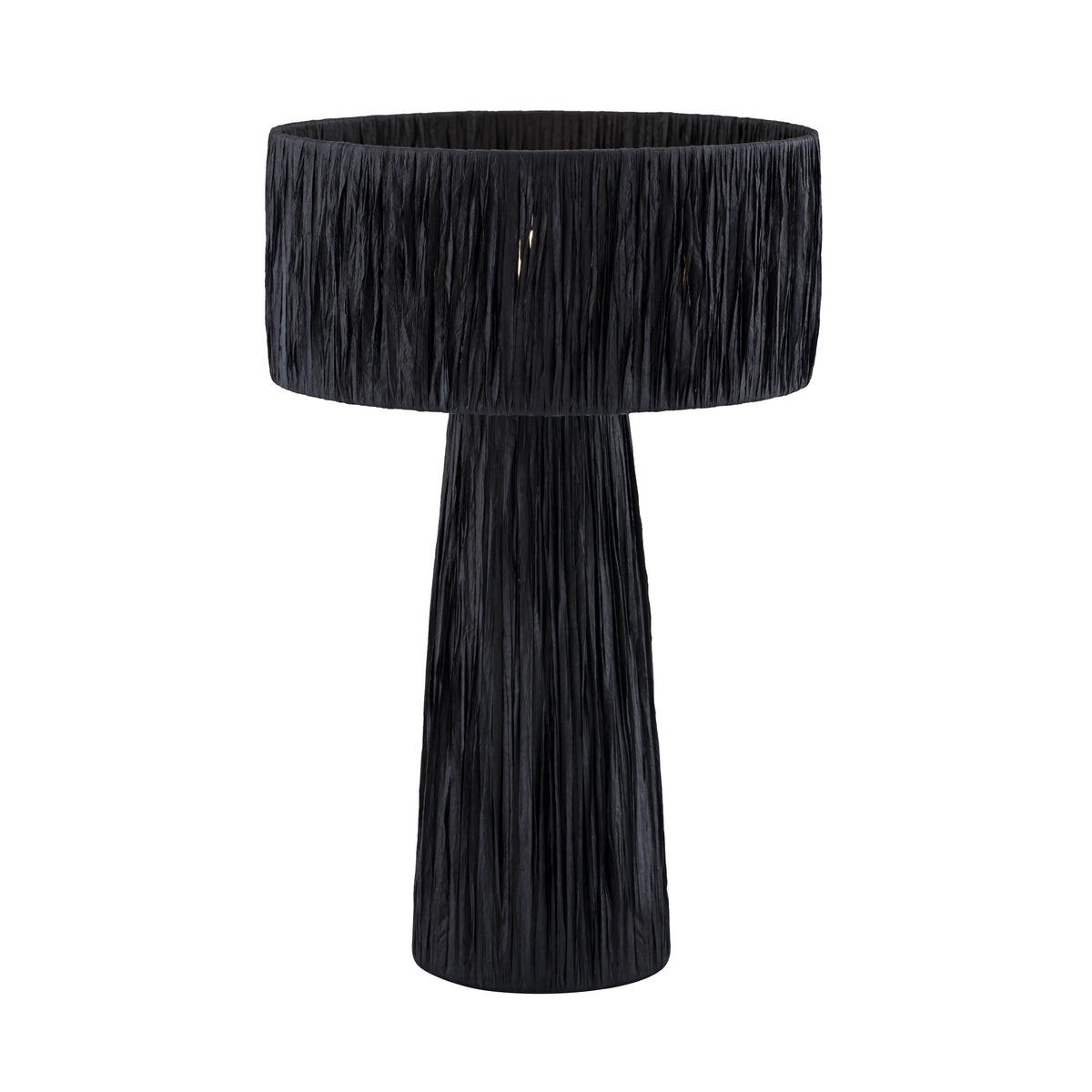 Shelby Raffia Black Table Lamp
