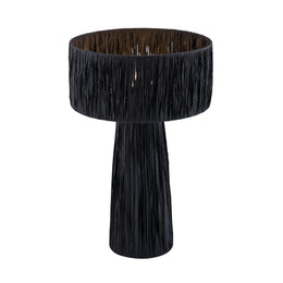 Shelby Raffia Black Table Lamp
